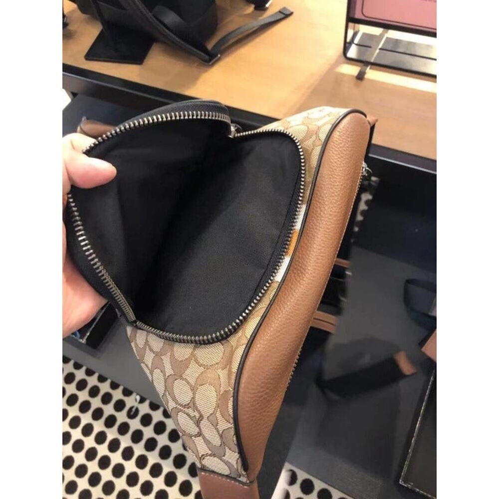 Coach C5386 Waist belt pocket Signature Canvas in Khaki Butterscotch Multi - Picture 10 of 10